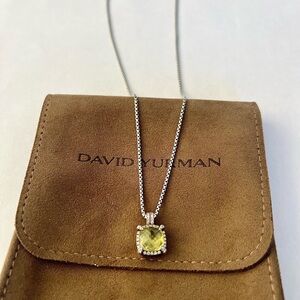 DAVID YURMAN. CHATELAINE PAVE BEZAL PENDANT NECKLACE.
